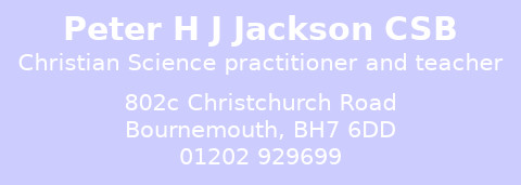 Peter H J Jackson CSB, Christian Science Practitioner