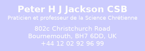 Peter H J Jackson CSB, Christian Science Practitioner